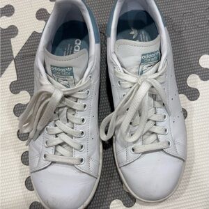 Adidas White and Blue Sneakers